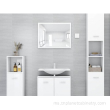 White Hotel Wood Wood Bilik Mandi Single Vanity Pencukur Kabinet